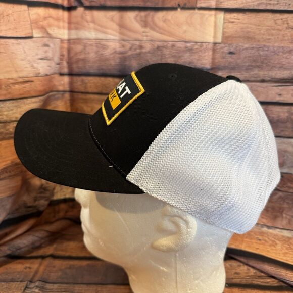 Ariat Men's Work Logo Patch Flexfit Baseball Cap Trucker Snapback Hat Black - Picture 4 of 9